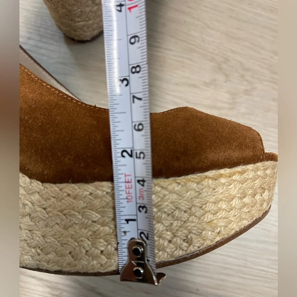Michael Kors Brown Suede Platform Wedge Sandal size 9.5